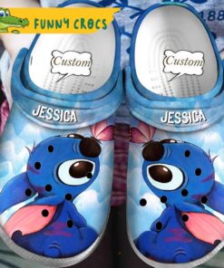 Personalized Butterfly Cute Stitch Crocs Clog