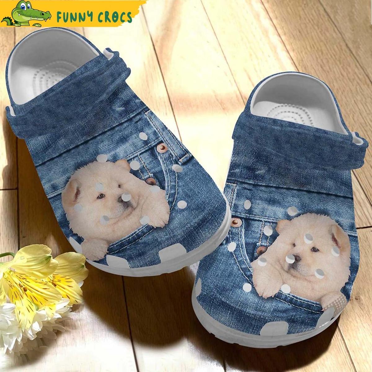 Personalized Chow Chow Puppy Crocs Slippers