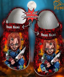 Personalized Chucky Wanna Play Crocs Halloween