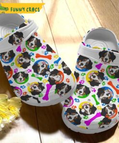 Personalized Colorful Bernese Mountain Crocs Sandals