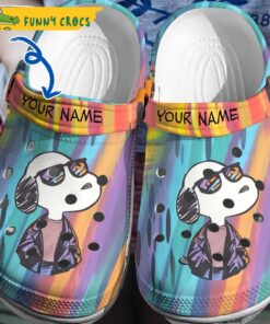 Personalized Cool Snoopy Wearing Glasses Crocs Classic