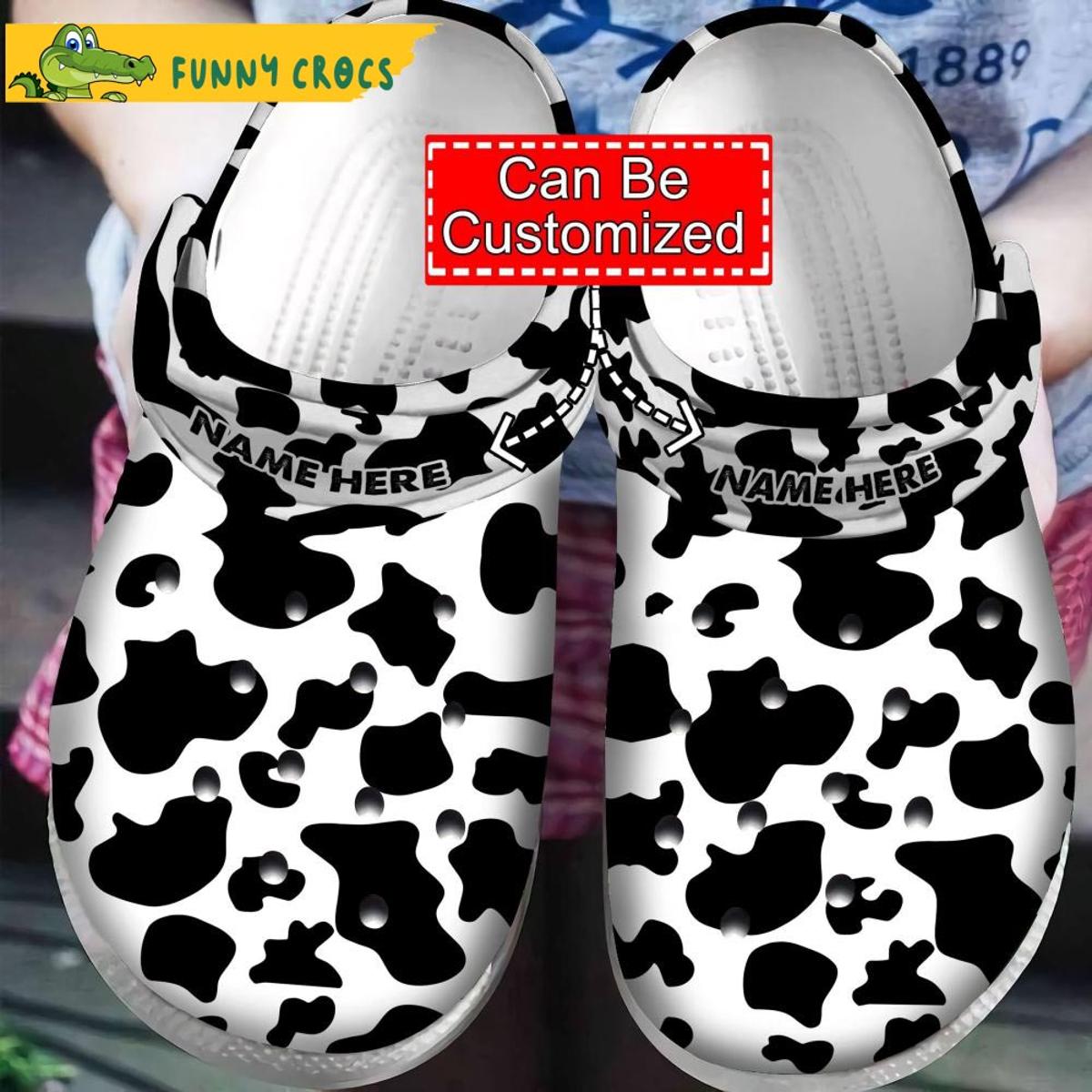 Personalized Cow Crocs Slippers