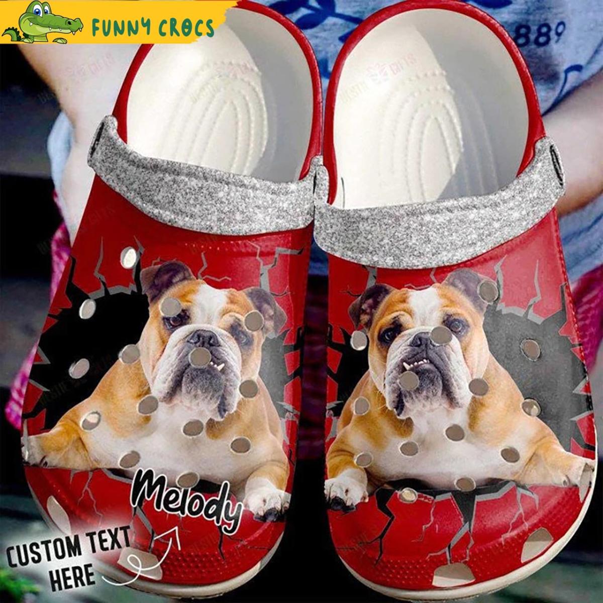 Personalized Bulldog Crocs Slippers