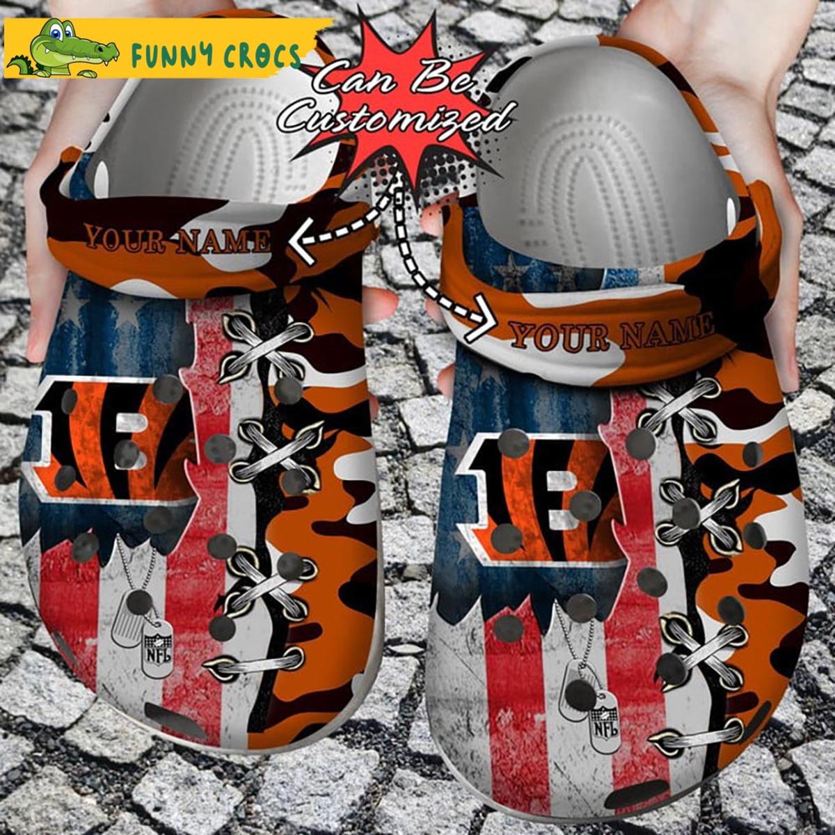 Team Personalized Cincinnati Bengals Crocs Clogs