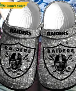 Personalized Las Vegas Raiders Ripped Zebra Print Crocs Slippers