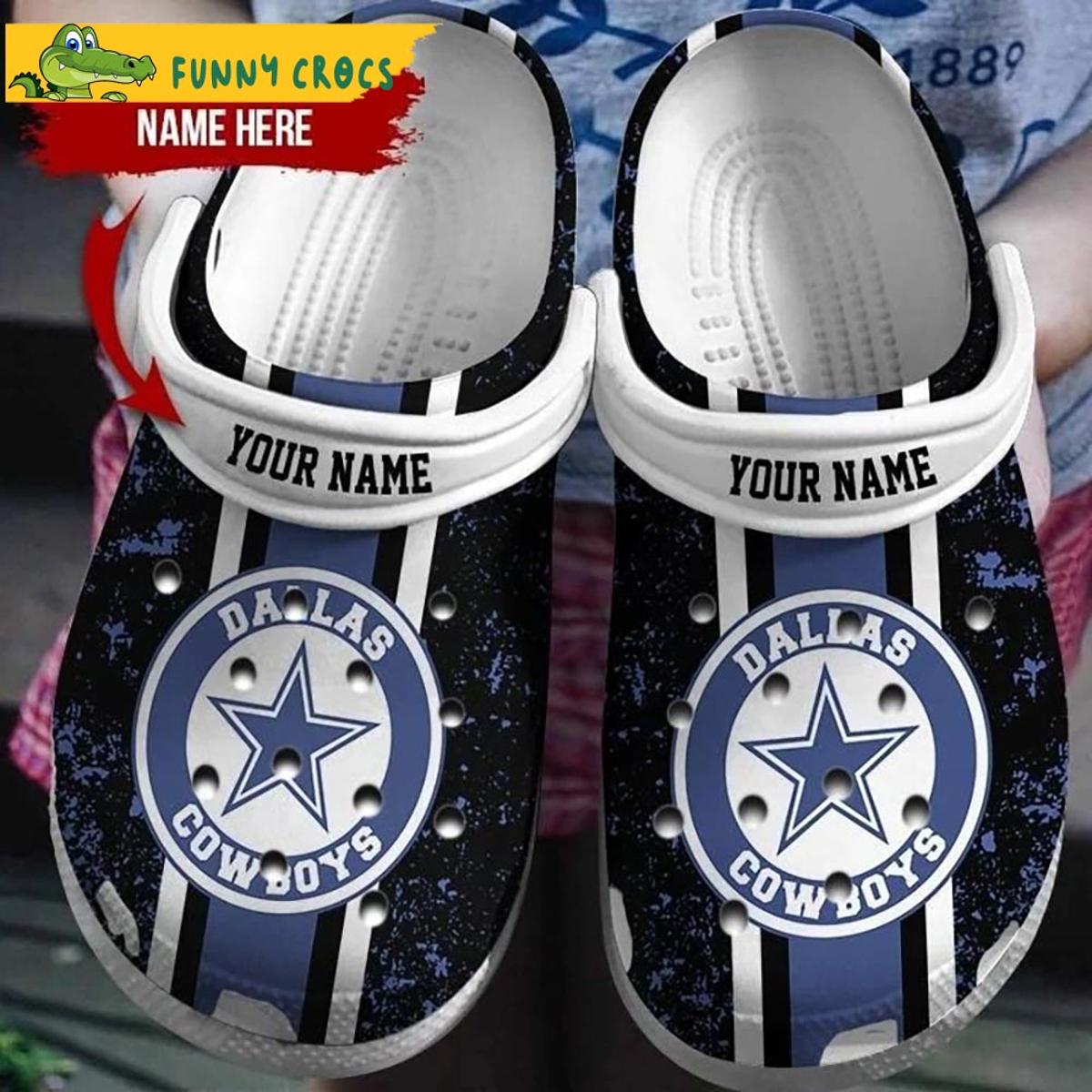 Personalized Mascot Ripped Flag Dallas Cowboys Crocs Classic