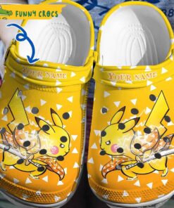 Personalized Demon Slayer Pikachu Crocs Shoes