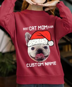 Personalized Dog Mom Mens Christmas Sweater