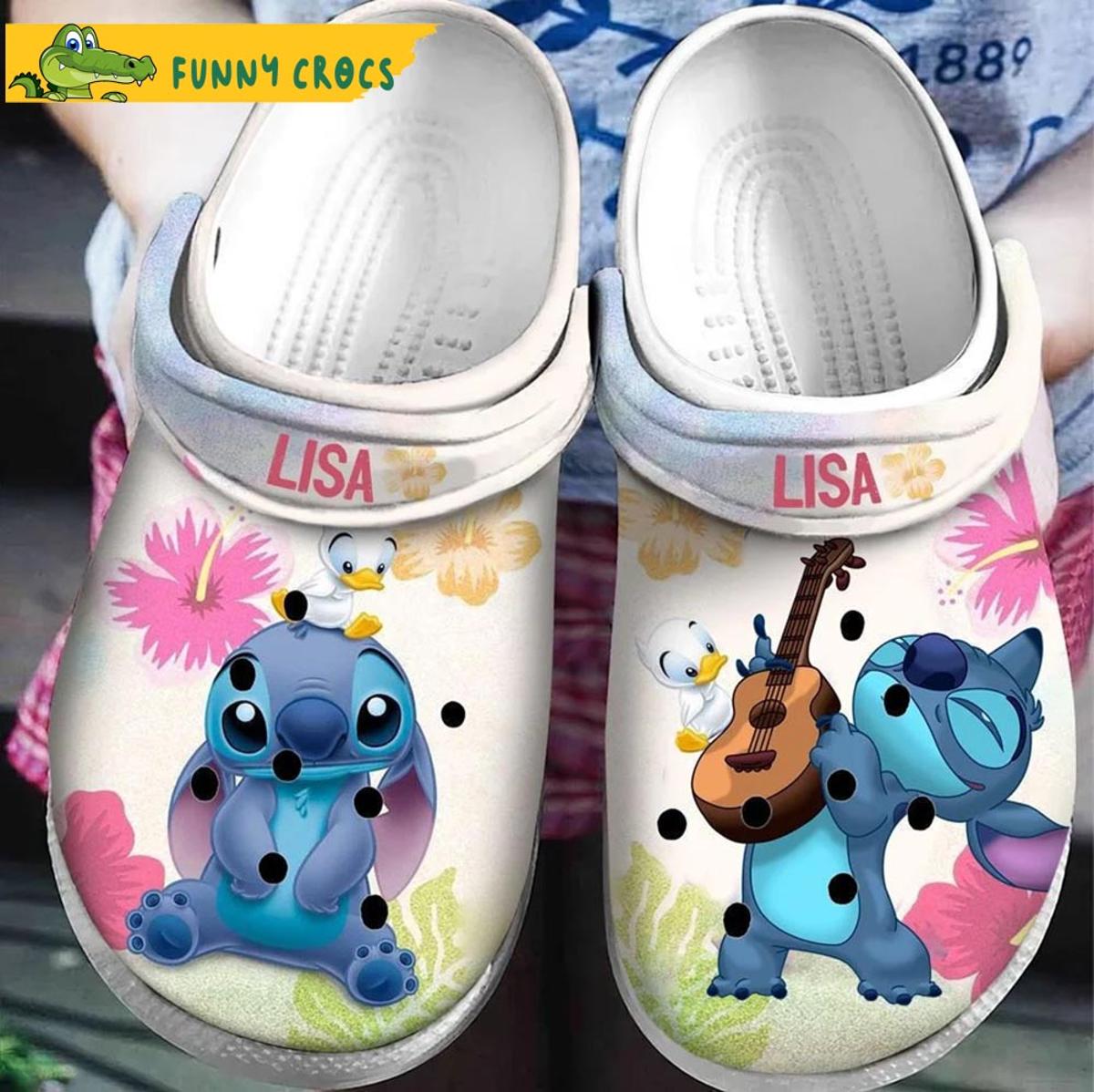 Personalized Butterfly Cute Stitch Crocs Clog