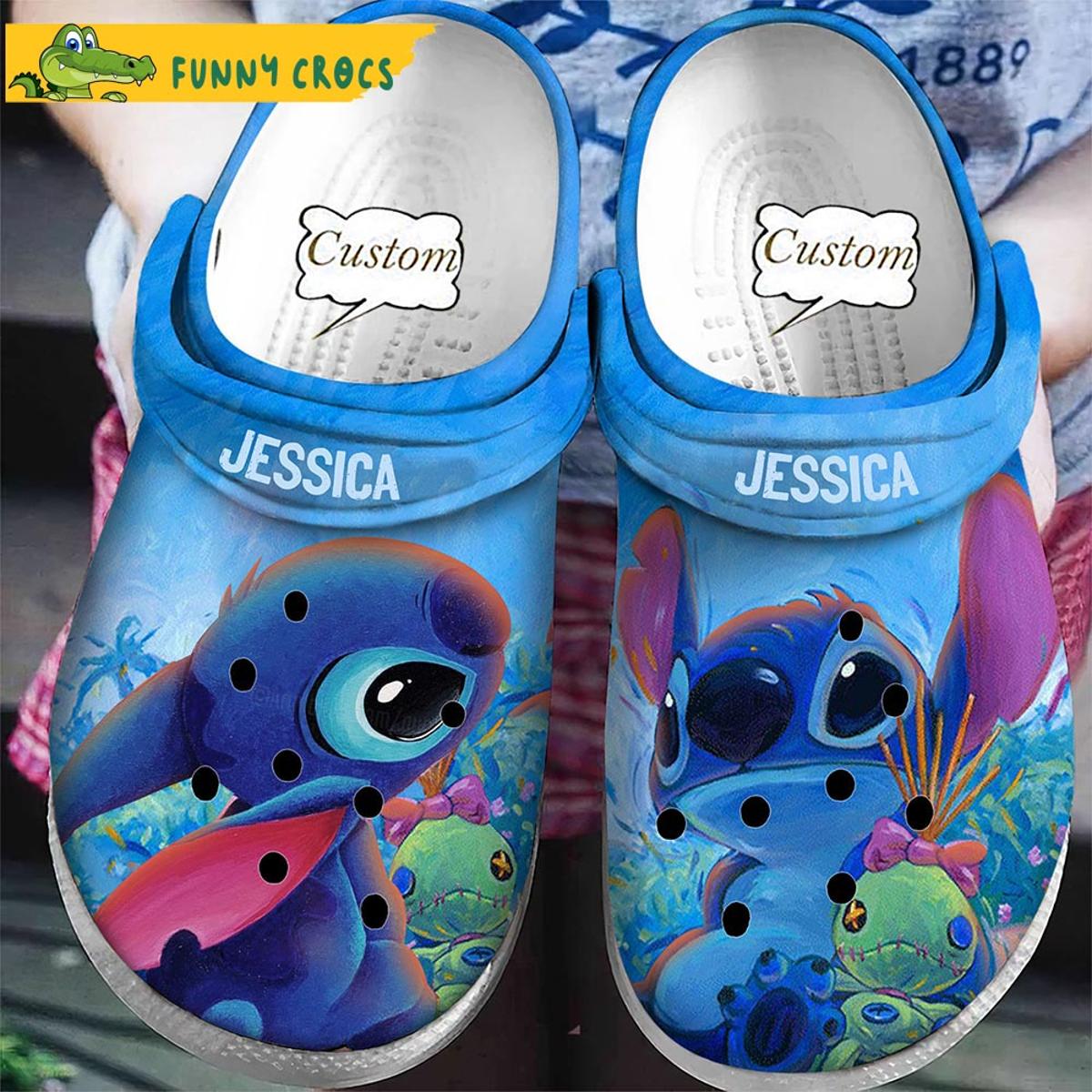 Personalized Icecream Funny Stitch Crocs Shoes