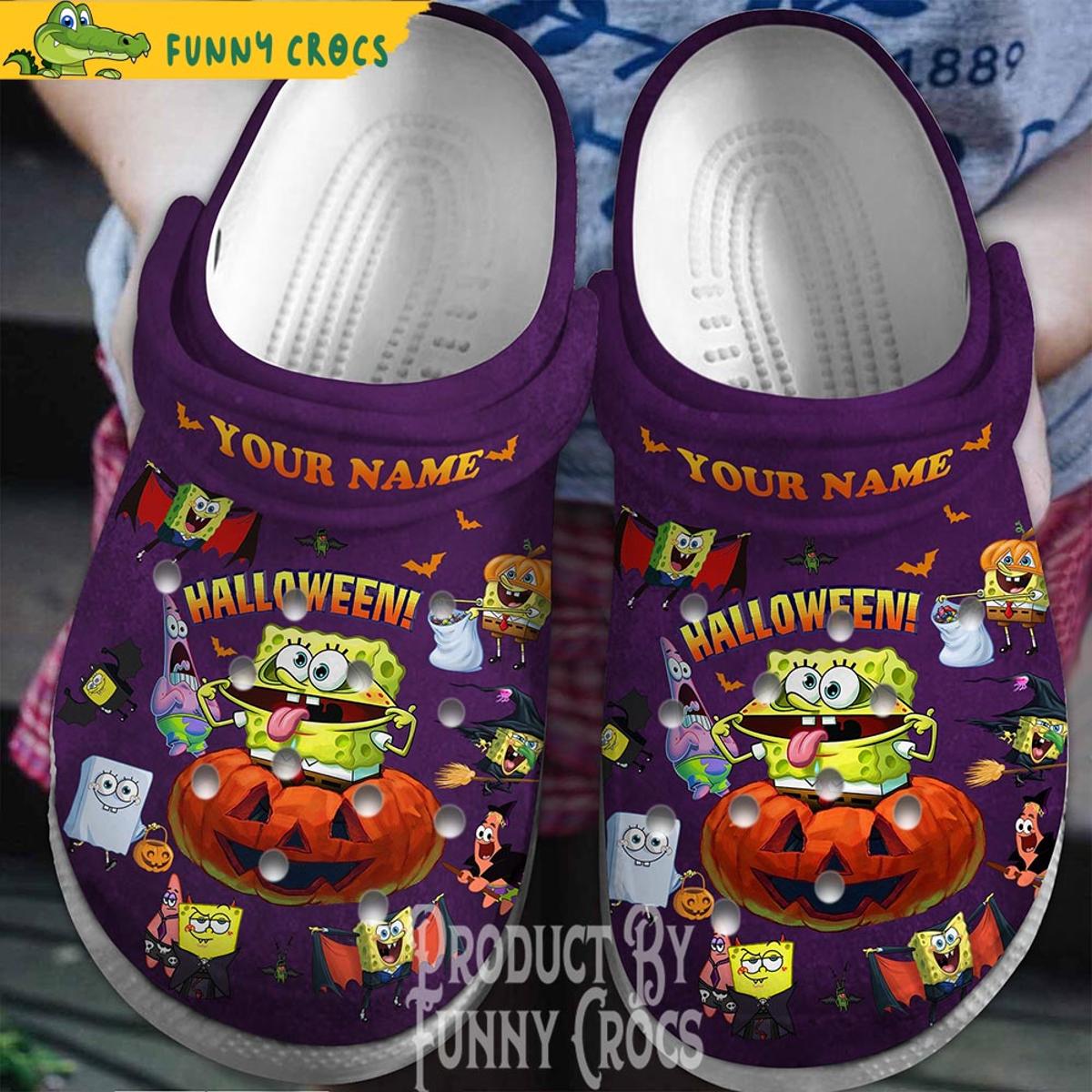 Personalized Halloween Spongebob Crocs Shoes