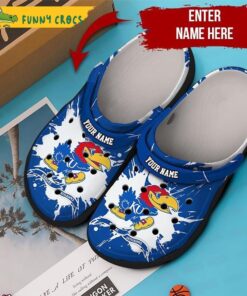 Personalized Kansas Jayhawks Ncaa Football Crocs Sandals