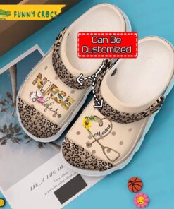 Personalized Life Leopard Nurse Crocs Slippers