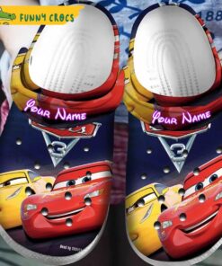 Personalized Mens Lightning Mcqueen Crocs Slippers