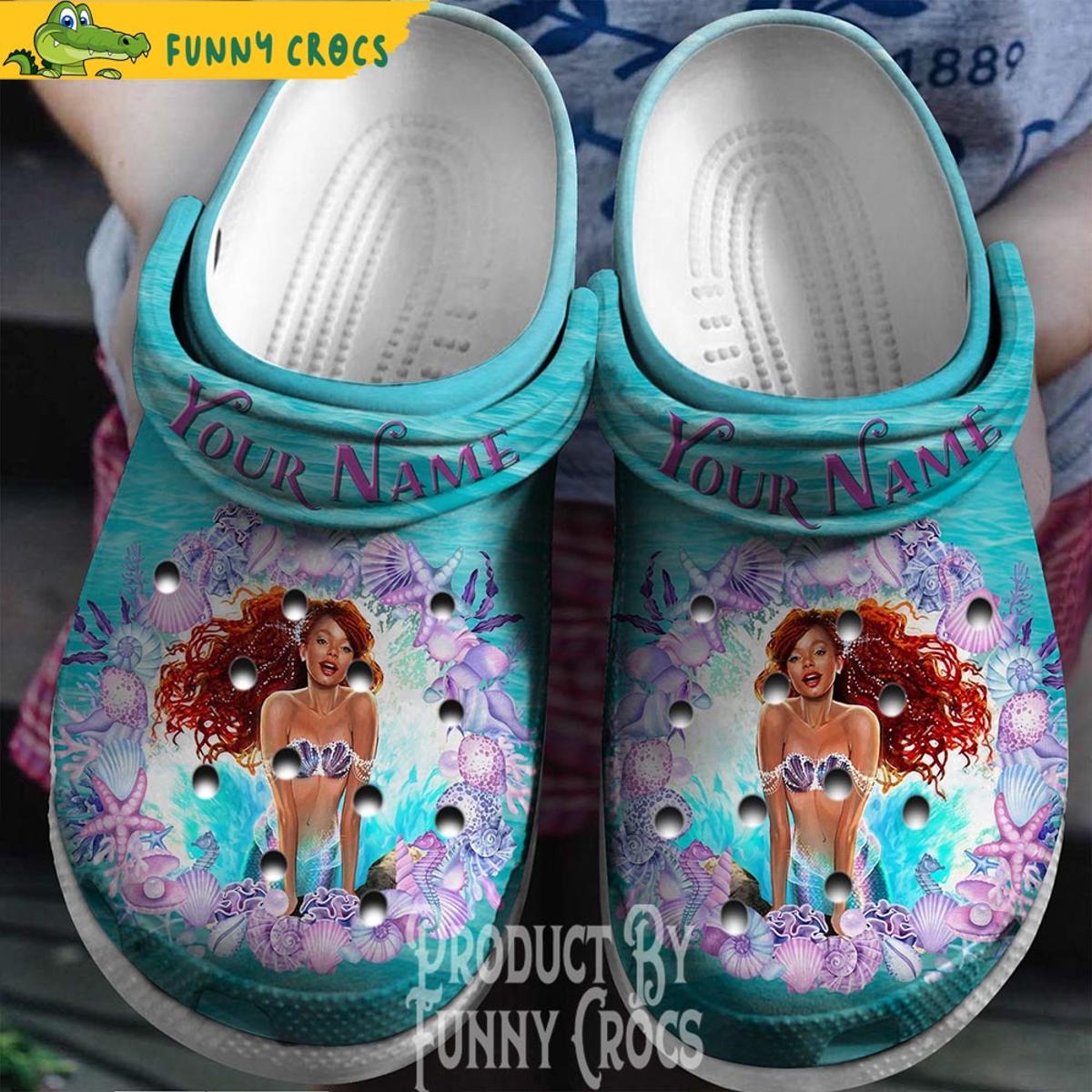 Movie The Little Mermaid White Crocs Clog Slippers