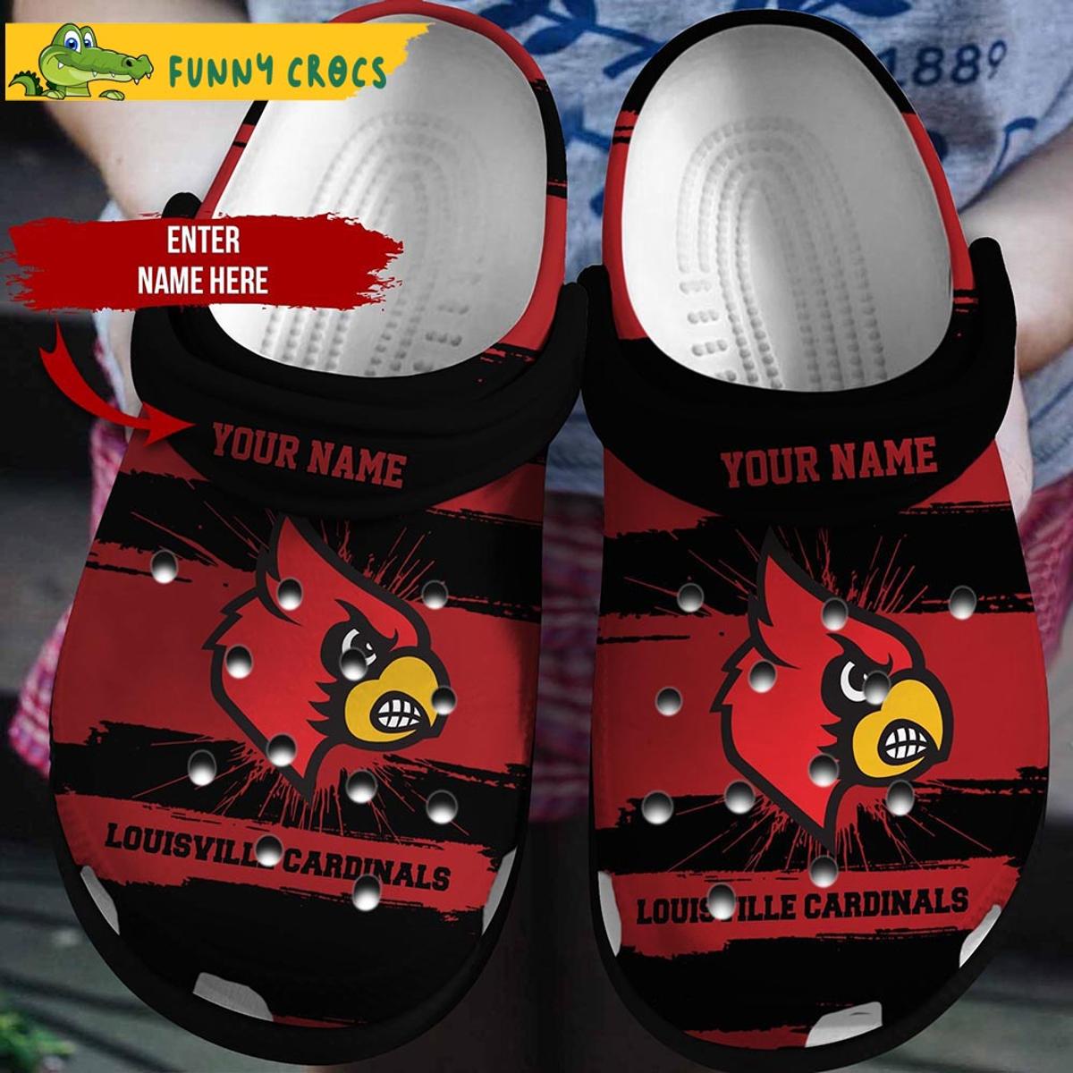 Personalized Louisville Cardinals Ncaa Football Crocs Clog Slippers