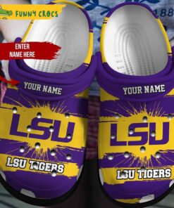 Personalized Lsu Tigers Ncaa Football Crocs Slippers