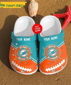 Personalized Miami Dolphins Crocs Sandals