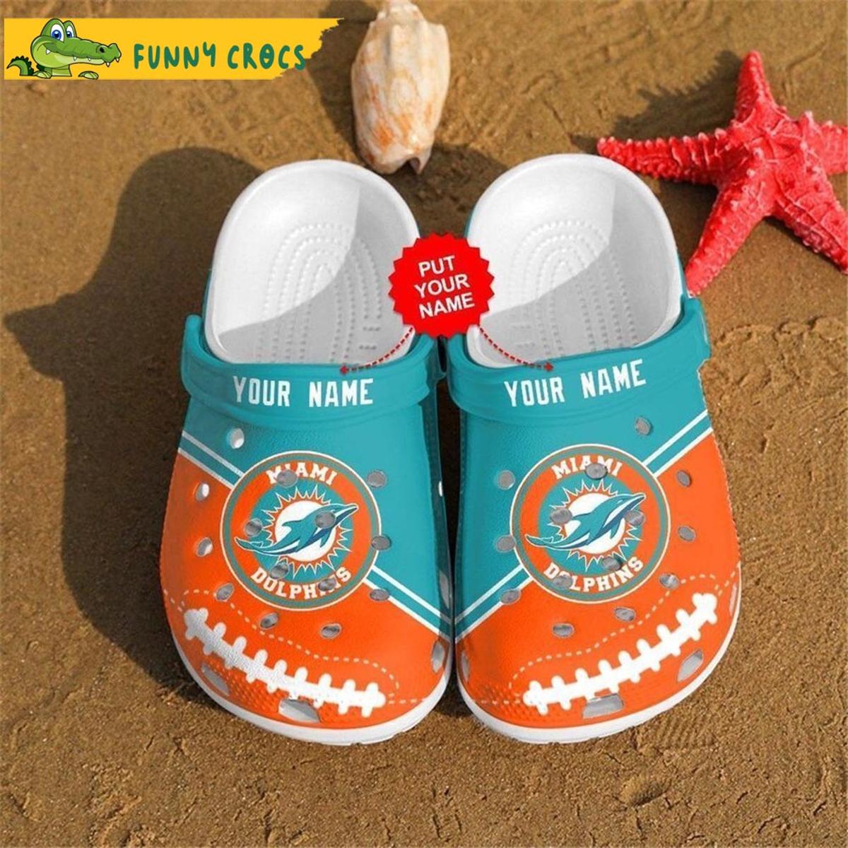 Personalized Miami Dolphins Crocs Sandals