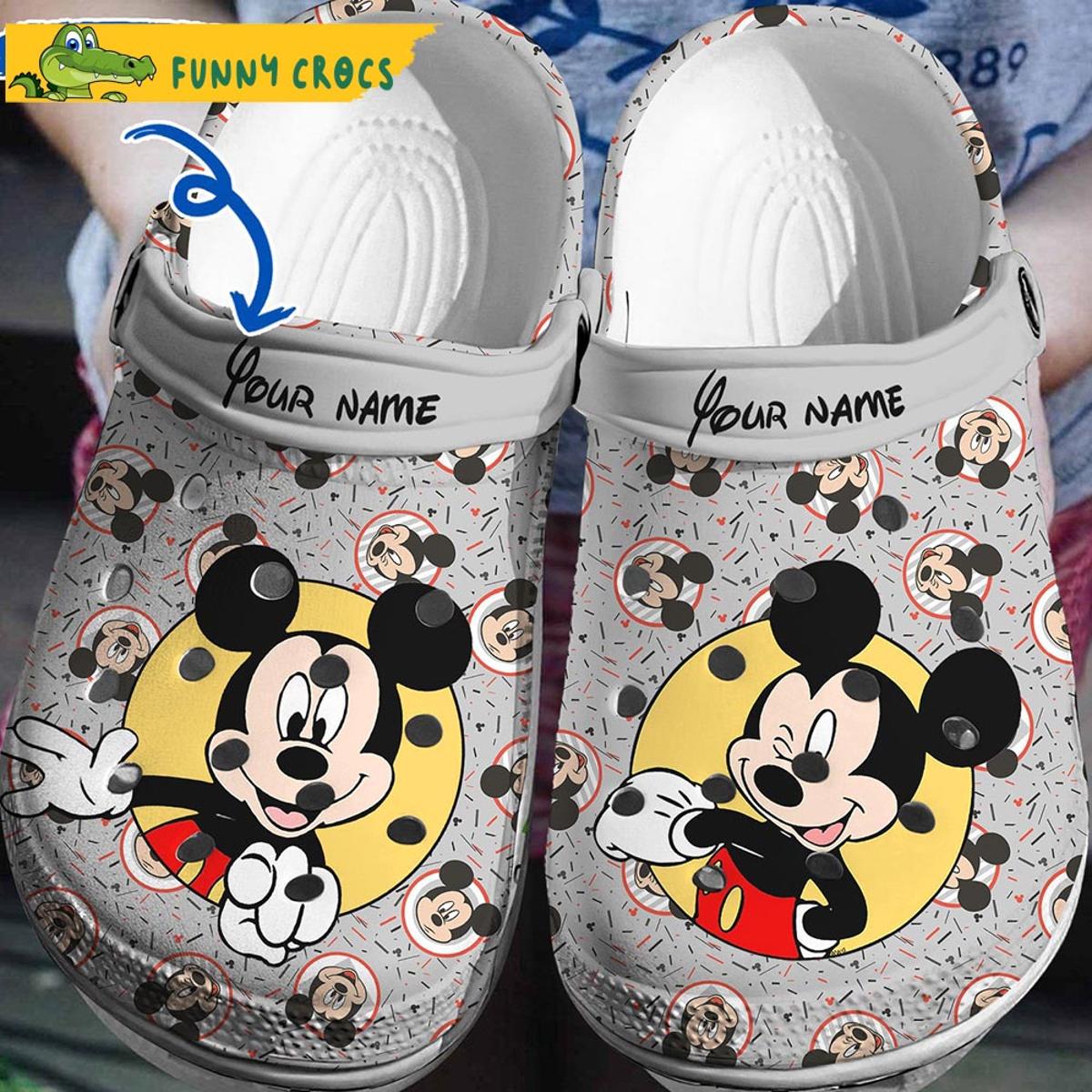 Mickey Mouse Pattern Crocs Sandals