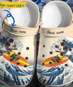 Personalized Mickey Surfing Disney Crocs Sandals