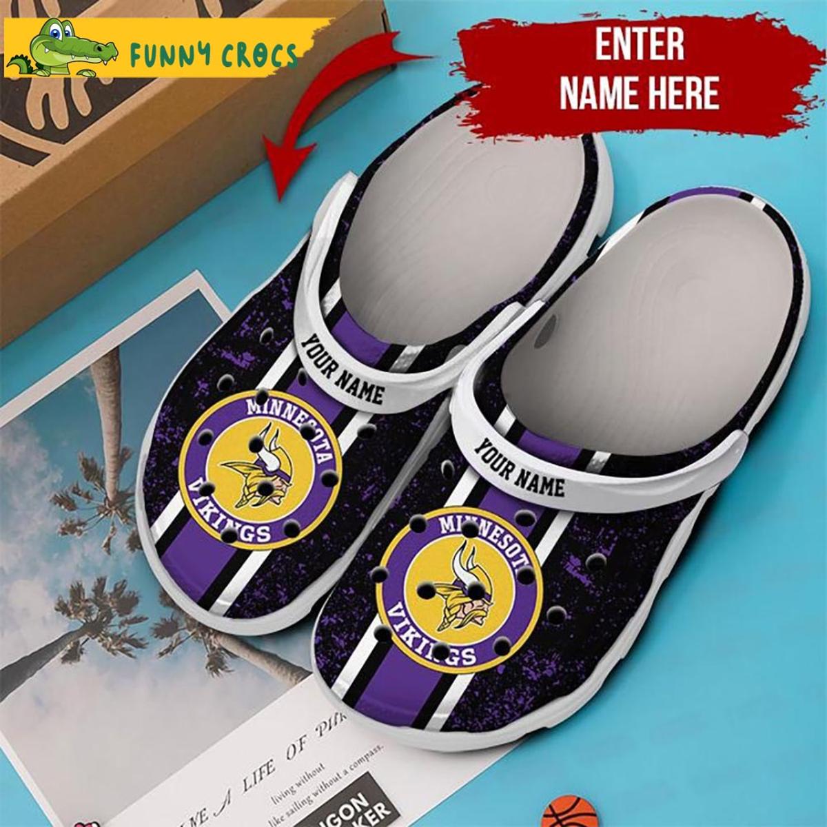 Mn Vikings Crocs Clogs Shoes