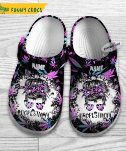 Personalized Mom Purple Weed Crocs Sandals