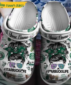 Personalized Mom Starbucks Crocs Clog Shoes