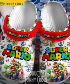 Gamer Super Mario Pattern Crocs Slippers