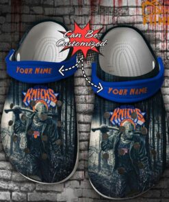 Personalized New York Knicks Crocs Friday The 13th Halloween Gifts