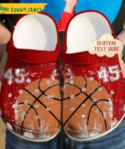 Personalized Number Basketball Crocs Clog Shoes