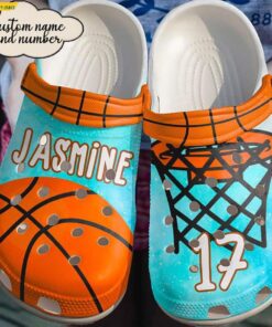 Funny Custom I Play Like A Girl Try To Keep Up Basketball Crocs Clog Slippers