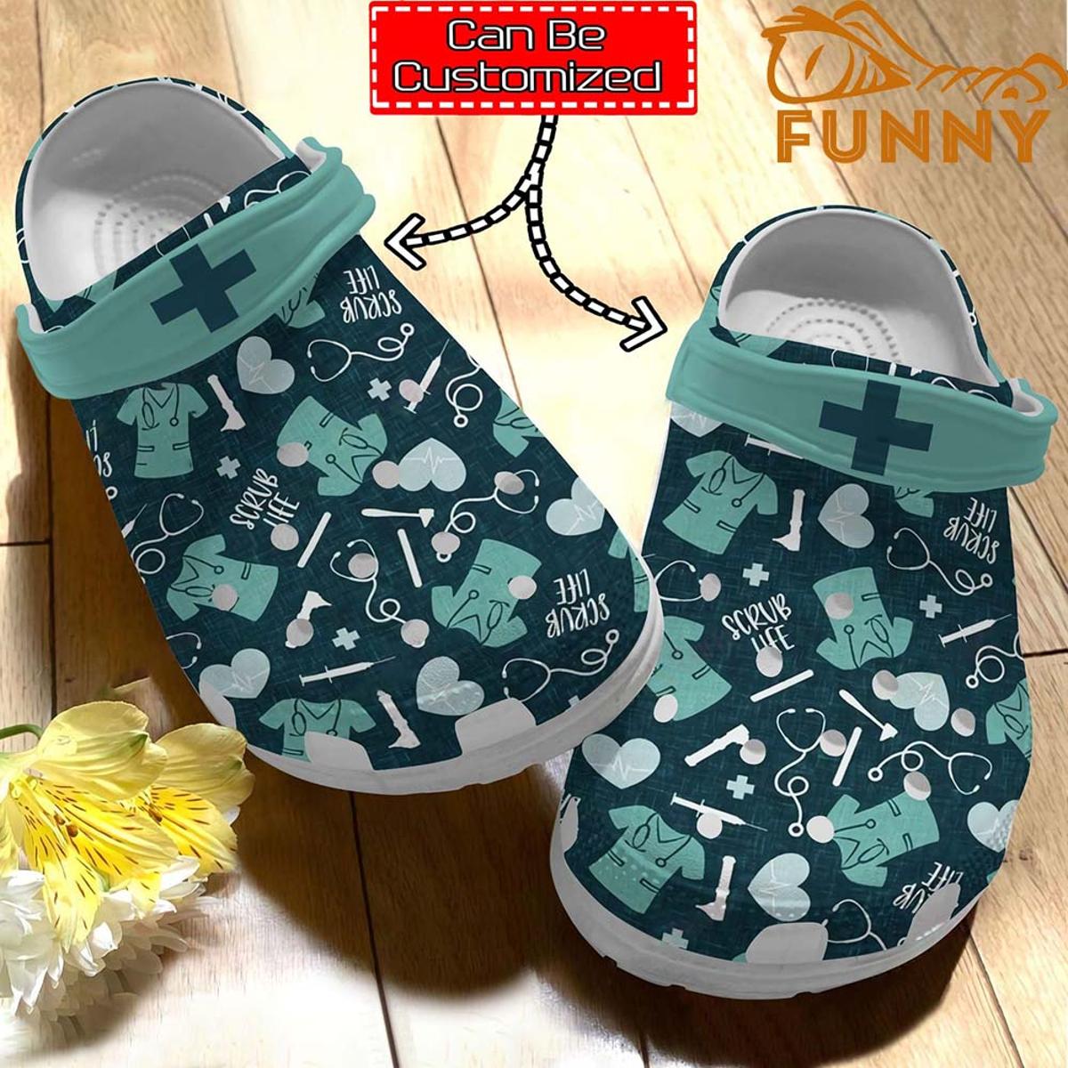 Stethoscope Nurse Crocs Shoes