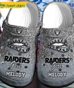 Personalized Oakland Raiders Crocs Sandals