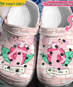 Personalized Pink Panther Crocs Clog Shoes