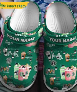 Personalized Pretty Drink Starbucks Crocs Shoes