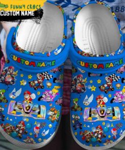 Personalized Racing Car Mario Crocs Slippers