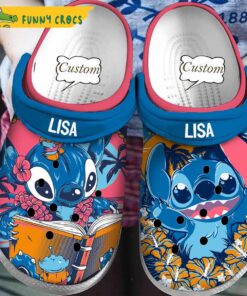 Personalized Read A Book Stitch Crocs Shoes