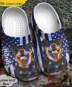 Personalized Rottweiler Pattern Crocs Clog Shoes