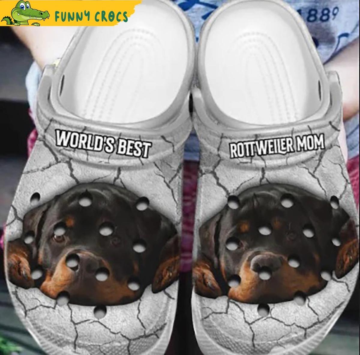 Personalized Rottweiler Pattern Crocs Clog Shoes