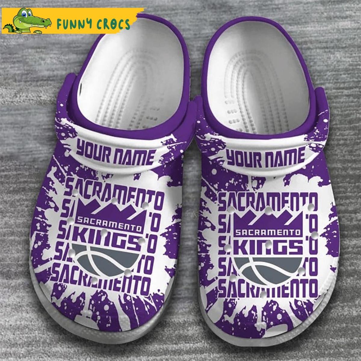 Sacramento Kings Nba White Crocs Slippers