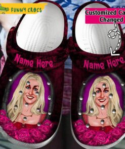 Personalized Sarah Sanderson Sisters Face Witches Hocus Pocus Crocs Clogs