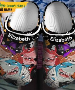 Personalized Shark Halloween Crocs Sandals