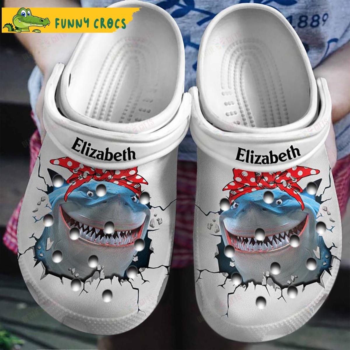 Personalized Shark Heart Crocs Slippers