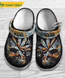 Personalized Skull Weed Cannabis Crocs Slippers