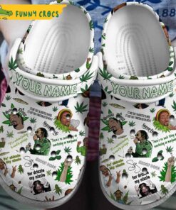 Custom Snoop Dogg Marijuana Cannabis Weed Crocs Shoes