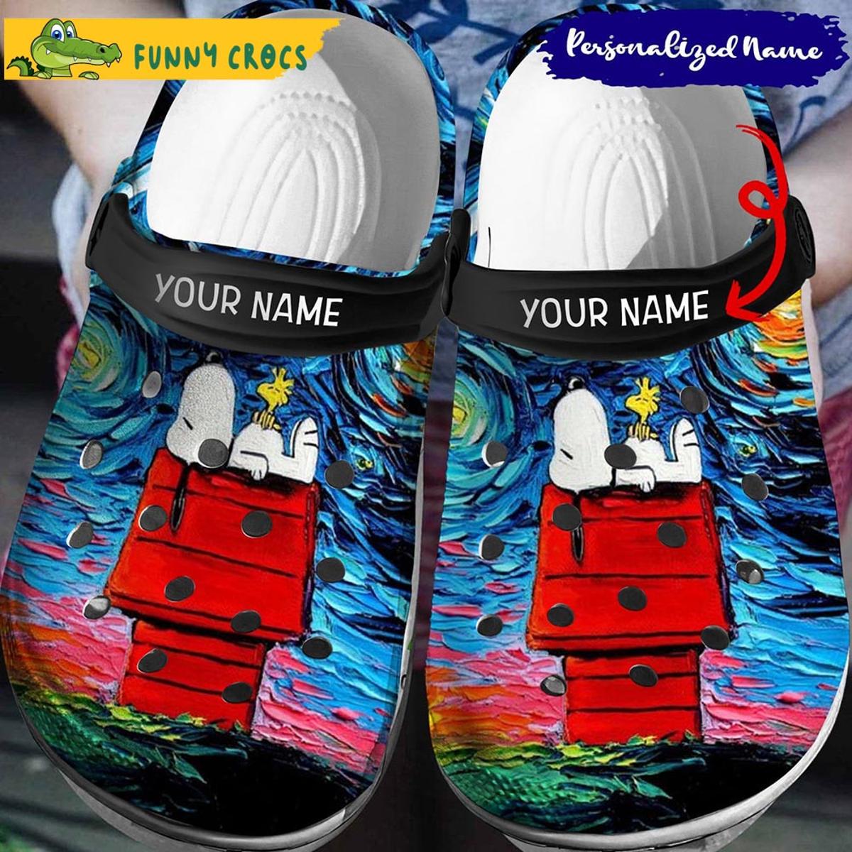 Personalized Cool Snoopy Wearing Glasses Crocs Classic