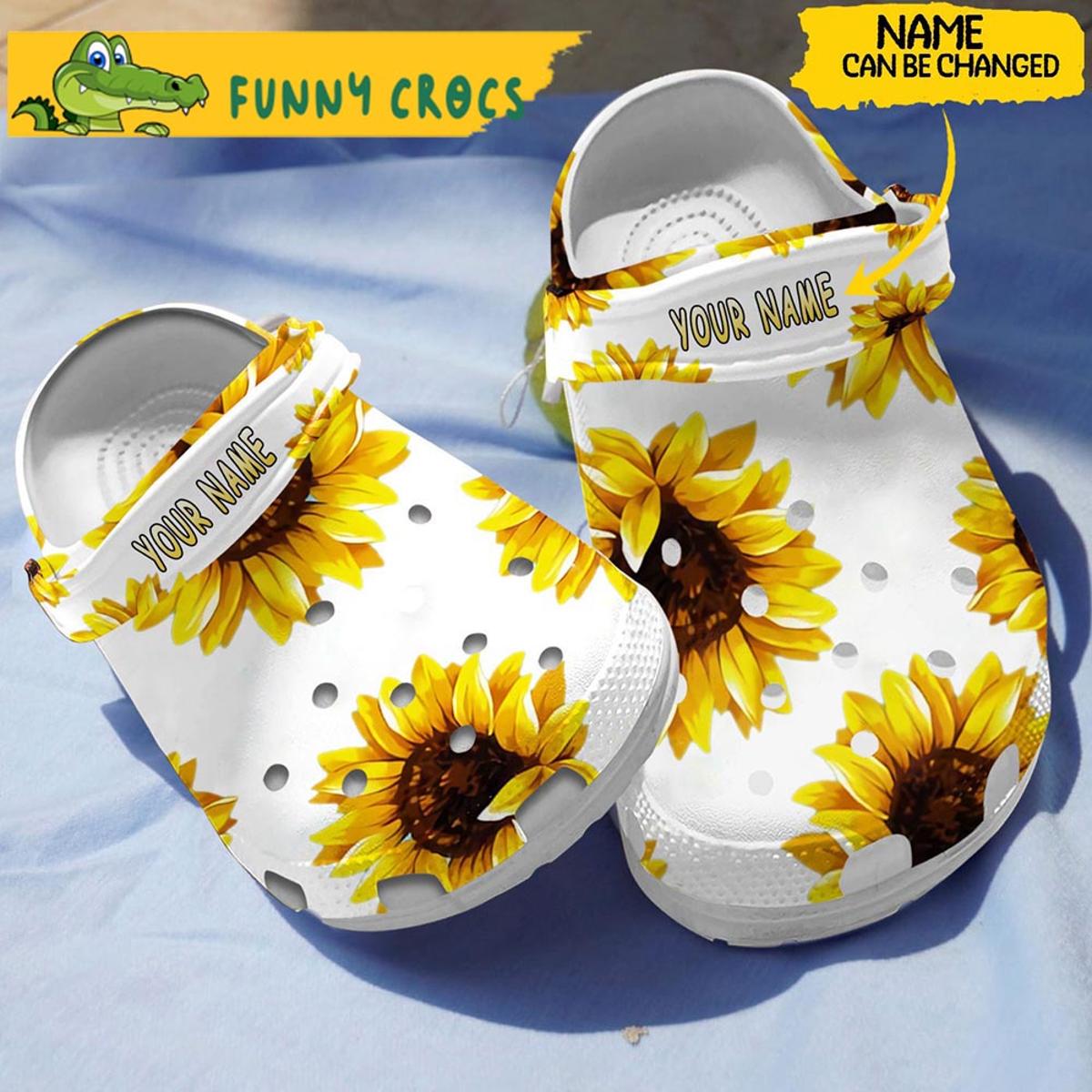 Skeleton Sunflower Gifts Crocs Clog