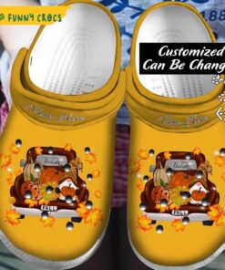 Personalized Thanksgiving Fall Gnomes Crocs Slippers