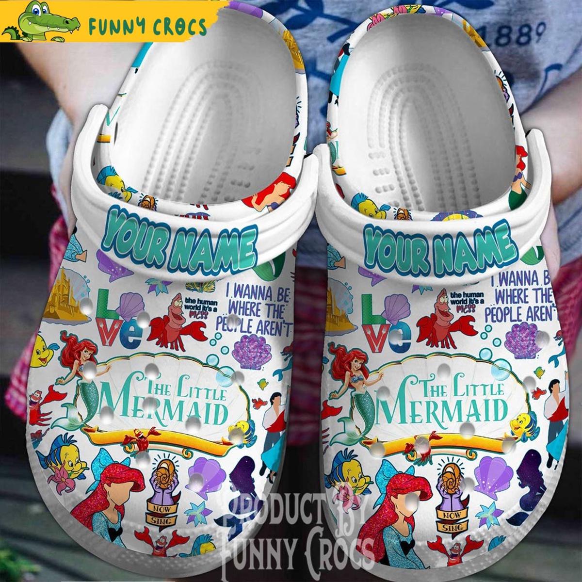 Personalized Little Mermaid Disney Crocs Sandals